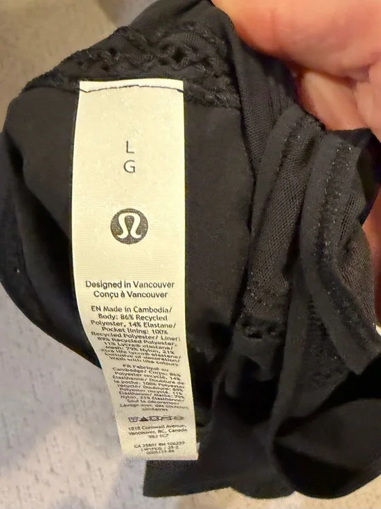 Lululemon Hotty Hot Running Romper *Lace Trim Black Large - Picture 2 of 5